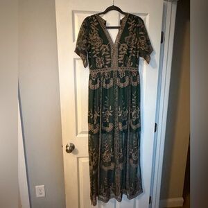 Altar’d State Cantina Emerald Green Dress